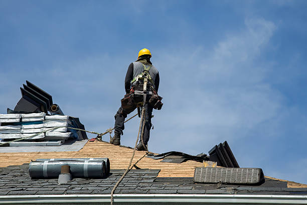 Professional Gutter Installation technician working in Mc Adenville, NC